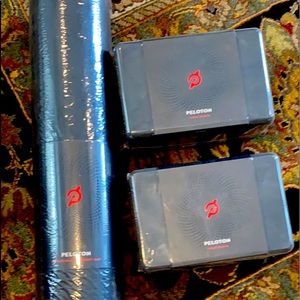 Peloton reversible yoga Mat and yoga blocks.NEW